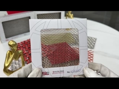 Copper Inox Woven Wire Mesh Laminated Glass Anti Acid 0,6mm