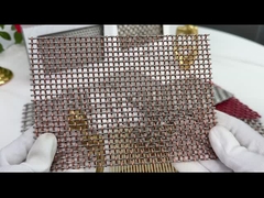 Paredes de vedação de cobre tecido de aço inoxidável de malha de arame 4 × 8m para móveis