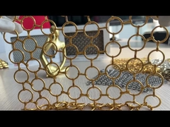 SHUOLONG PVD Metal Ring Mesh Curtain ISO9000 Para Parede de Partição