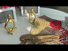 4 mm Dia tecido de alumínio Metal Sequin Tecido Antiusura Decoração divisória revestimento