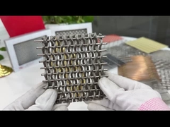 SS304 Tecido de malha metálica flexível Crimped Metal Screen Façade 16ft Largura