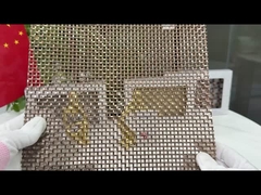 Tecido rígido 4m de aço inoxidável rede de arame decorativa para armários cor natural