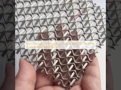 12mm Warp Pitch Grilles de arame decorativo Diâmetro de tecelagem 3,15mm Chapa de malha metálica