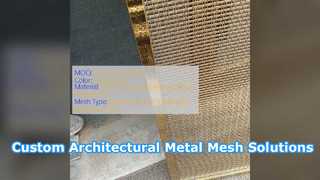 Tecido de aço durável de malha de metal arquitetônico personalizado