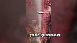 Sombra de luz dinâmica de arte de parede de metal de luxo