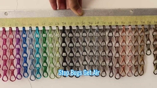 Proteção contra insetos com tela de corrente de alumínio