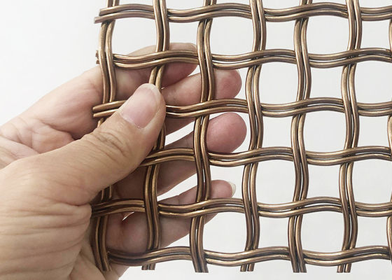 Tela arquitetónica de Mesh Gold Color Decorative Wire do metal da área de abertura de 52%
