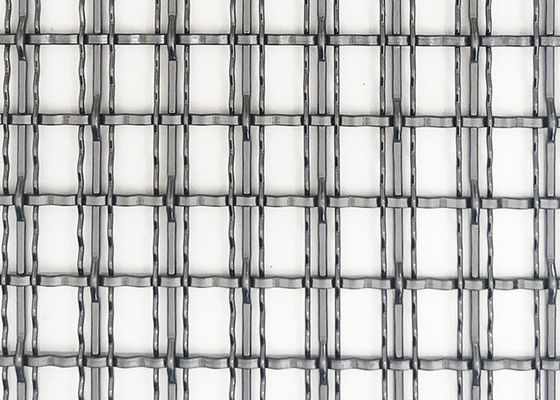 fio tecido arquitetónico Mesh Partition Panel Decorative Metal da cor preta de 4.4mm