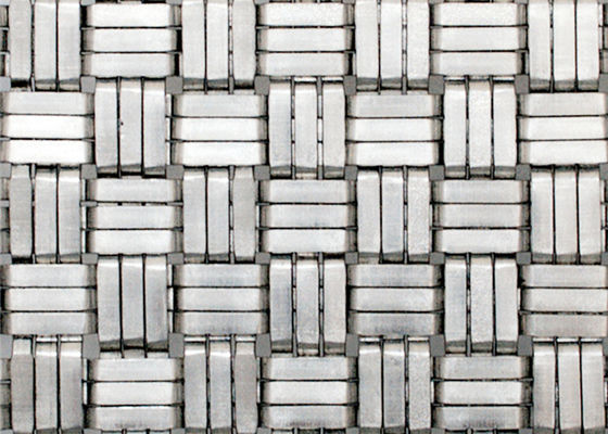304SS 1.8mm Mesh Panels For Elevator Cab de aço tecido decorativo