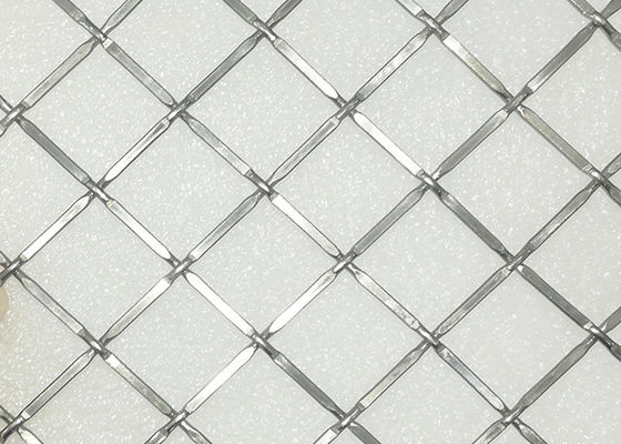 316 fio decorativo frisado de aço inoxidável Mesh Grilles Anti Alkali