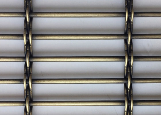 Fio tecido decorativo Mesh Screen Plated Metal do divisor de bronze do ASSADO