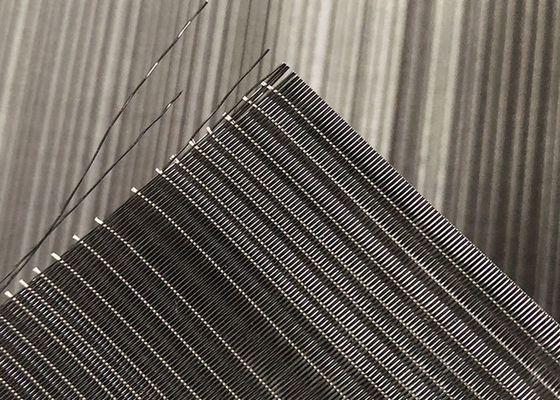 O ISO 2.5m pintou cobertas de parede pretas de Mesh Screen Laminated Glass For do fio