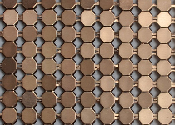 Metal metálico de alumínio Mesh Fabric For Clothing de Oilproof das lantejoulas do revestimento do GV