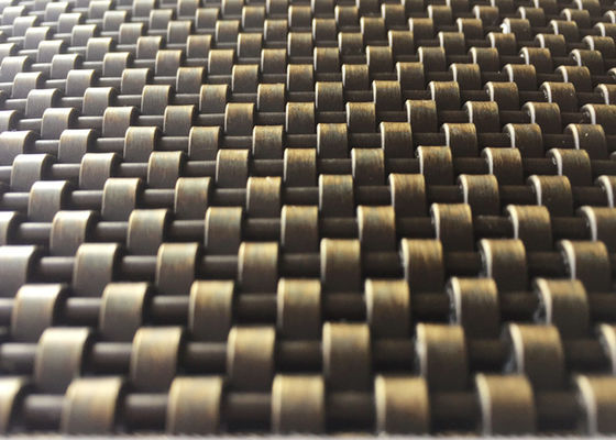 metal arquitetónico Mesh Stainless Steel Bronze Color de 4mm para a tela dos tetos