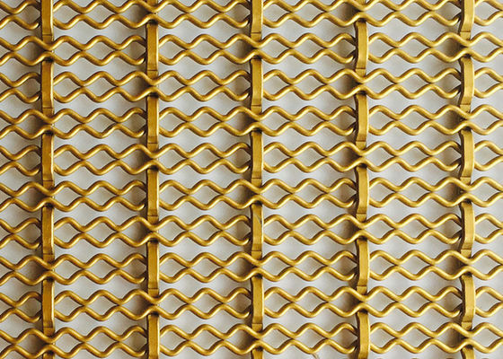 rede de arame tecida decorativa 4.0m x 2.0m da fachada de 4.5mm