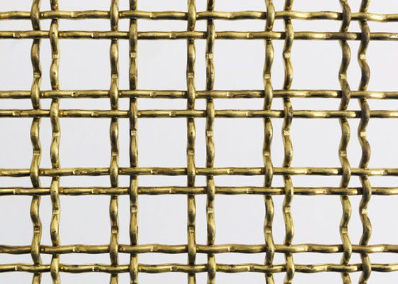 Fio dobro de bronze Mesh For Decorative Fence do friso do fechamento da resistência térmica