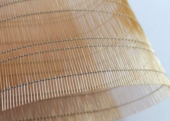 Fio laminado de vidro de bronze reciclado Mesh Art Copper Woven da cor 70%