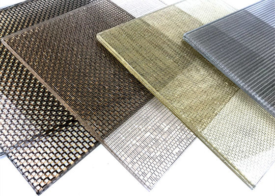 Fio laminado de vidro de bronze reciclado Mesh Art Copper Woven da cor 70%