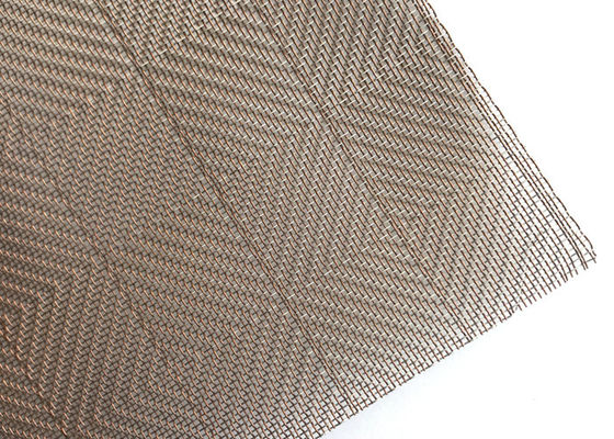 Art Brass Woven Metal Glass laminou a rede de arame 0.5mm