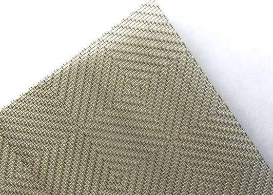 A cor de bronze laminou o metal de vidro Mesh Copper Wire Woven Ultra finamente