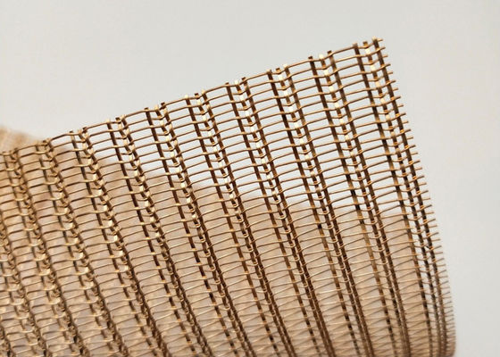 plano laminado de vidro de Mesh Decorative Shine Bronze Copper três do fio de 0.6mm