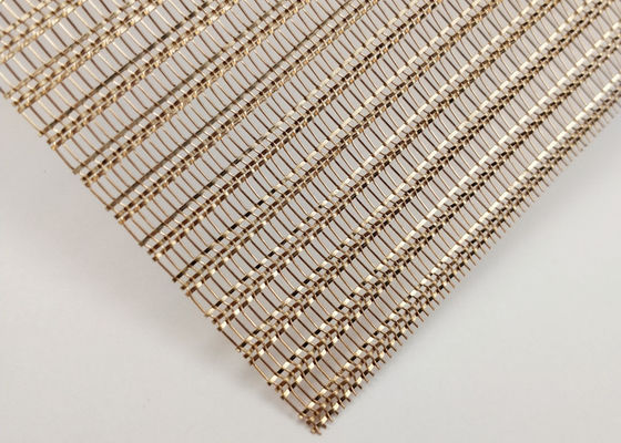 plano laminado de vidro de Mesh Decorative Shine Bronze Copper três do fio de 0.6mm