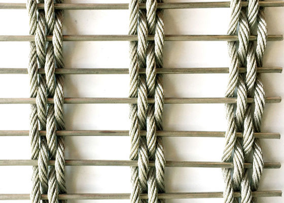 100x6m tecido flexível Mesh Fabric Facade arquitetónico de aço inoxidável