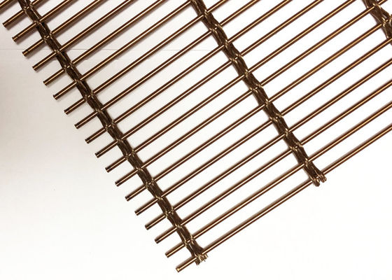 Rose Golden Flexible Cable Wire Mesh For Facade arquitetónico de aço inoxidável