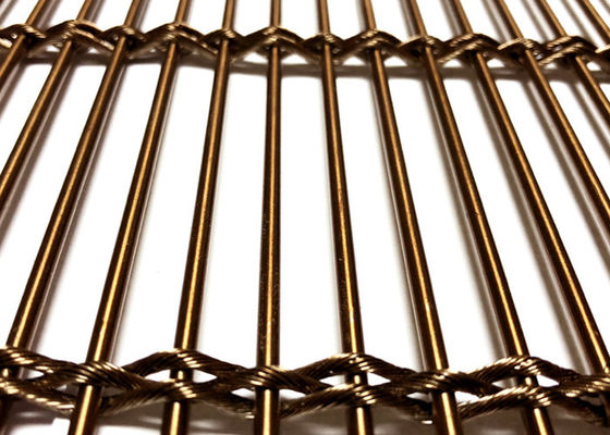 Rose Golden Flexible Cable Wire Mesh For Facade arquitetónico de aço inoxidável