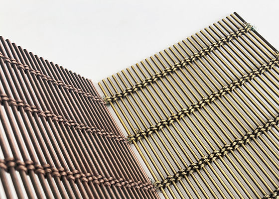 Ss316 metal tecido arquitetónico de bronze antigo Mesh Flexible Builing Facade Wire