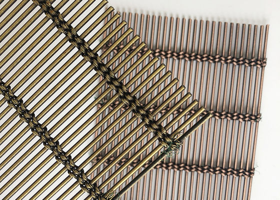 Ss316 metal tecido arquitetónico de bronze antigo Mesh Flexible Builing Facade Wire