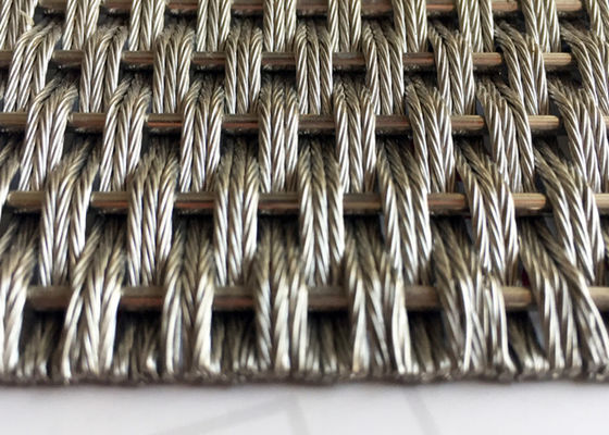 Metal decorativo 5m x 2.5m Mesh For Wall Coverings arquitetónico de aço inoxidável