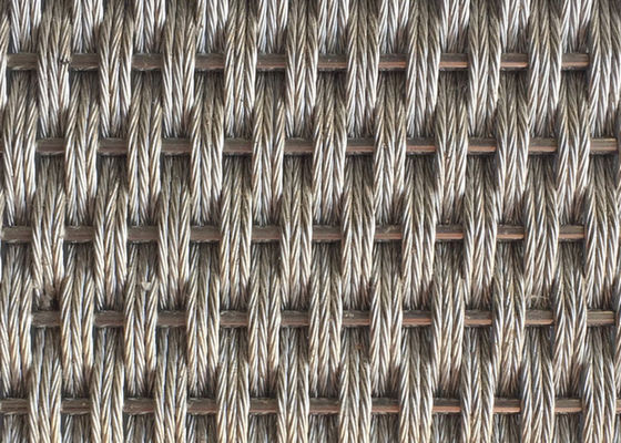 Metal decorativo 5m x 2.5m Mesh For Wall Coverings arquitetónico de aço inoxidável