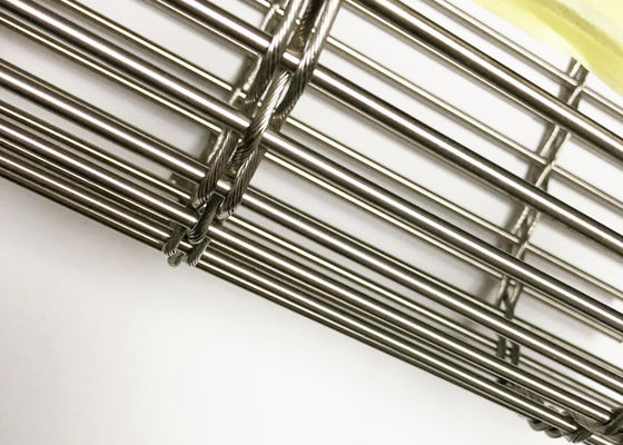 Revestimento de aço inoxidável arquitetónico de Ss316 Mesh Flexible Builing Wire Facade