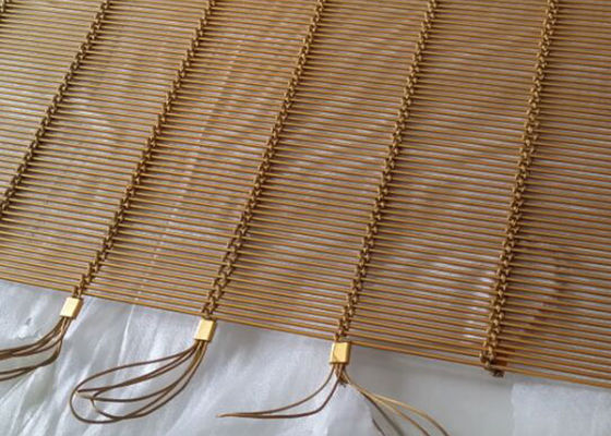 Cor 316l Mesh Decorative Paint Metal Partition arquitetónico de aço inoxidável de Golded