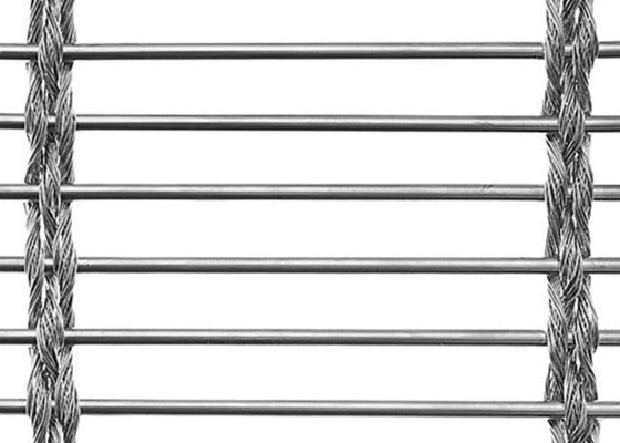 Fio tecido Ss304 Mesh Metal Stair Safety arquitetónico de aço inoxidável