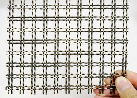 Espessura de aço arquitetónica de Mesh Antique Brass 5mm do armário decorativo