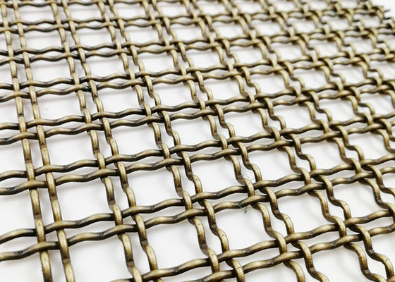 Espessura de aço arquitetónica de Mesh Antique Brass 5mm do armário decorativo