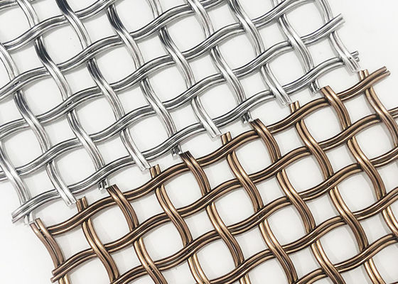 Tela arquitetónica de Mesh Gold Color Decorative Wire do metal da área de abertura de 52%