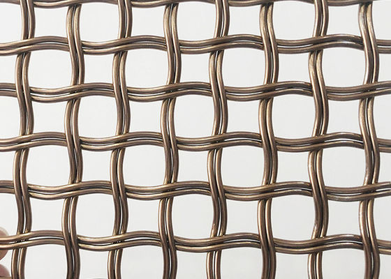 Tela arquitetónica de Mesh Gold Color Decorative Wire do metal da área de abertura de 52%