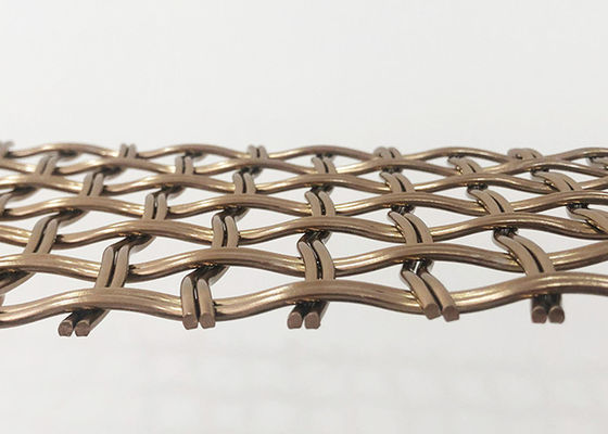 Tela arquitetónica de Mesh Gold Color Decorative Wire do metal da área de abertura de 52%