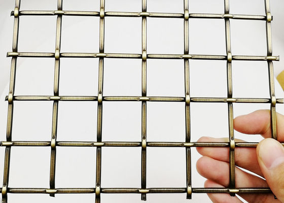Rede de arame de aço inoxidável arquitetónica 5.5mm do armário de bronze antigo da mobília