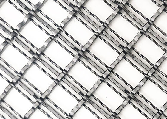 fio tecido arquitetónico Mesh Partition Panel Decorative Metal da cor preta de 4.4mm