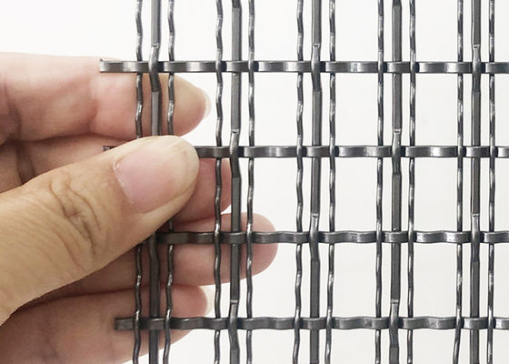 fio tecido arquitetónico Mesh Partition Panel Decorative Metal da cor preta de 4.4mm