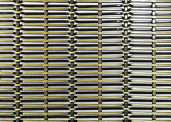 comprimento Mesh For Wall Cladding de aço inoxidável arquitetónico de bronze antigo de 3m