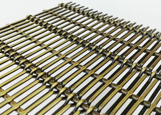 comprimento Mesh For Wall Cladding de aço inoxidável arquitetónico de bronze antigo de 3m