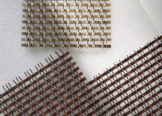 Fio de bronze antigo arquitetónico de aço inoxidável Mesh For Cabinets do friso do fechamento
