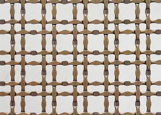 Fio de bronze antigo de aço inoxidável de bronze Mesh For Partitions do friso do fechamento de AISI 316