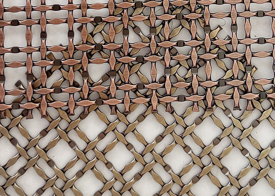 Fio de bronze antigo de aço inoxidável de bronze Mesh For Partitions do friso do fechamento de AISI 316