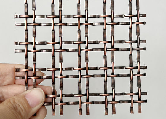Fio tecido decorativo de cobre antigo Mesh Grilles For Cabinet Doors do friso do fechamento